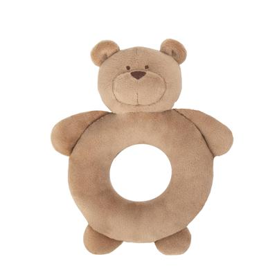 DEIGO (Deego) Rattle, Baby Shower Gift, Ring Rattle, Moobear Brown #5700