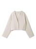 Emi Cardboard Knit Cropped OWHT Women's Jacket, 13WCT234085,