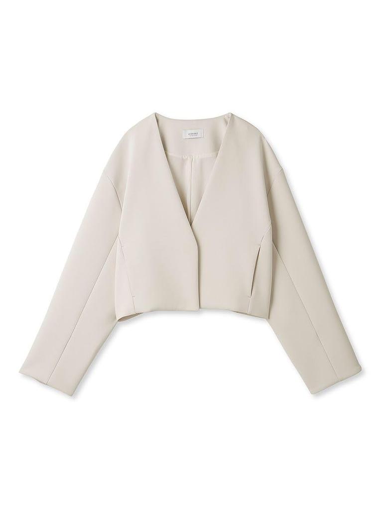 Emi Cardboard Knit Cropped OWHT Women's Jacket, 13WCT234085,