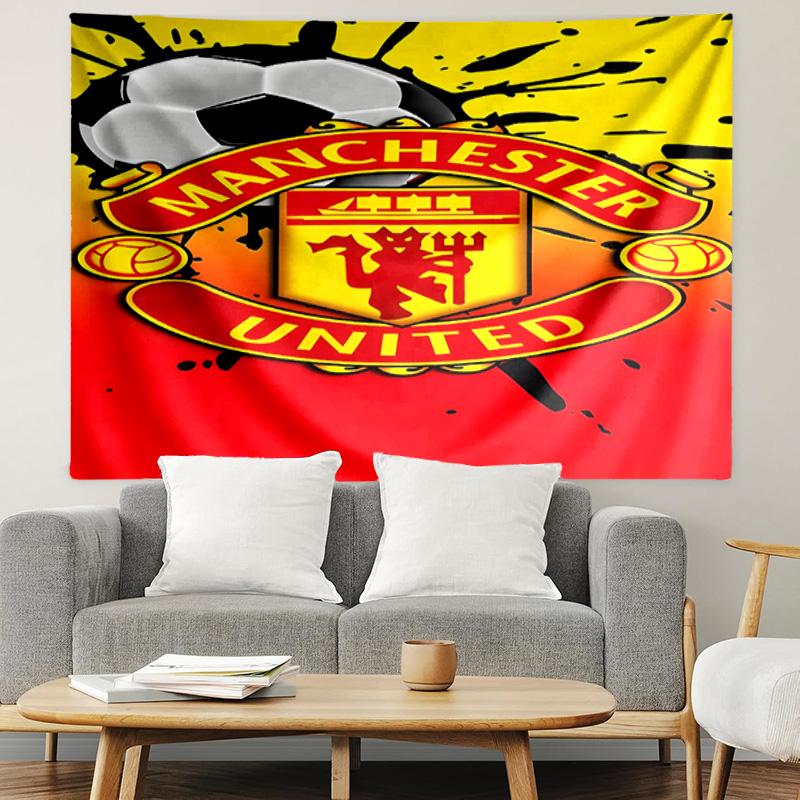 Manchester United F.C Print Tapestry, Lightweight Wall Hanging, for Bedroom, Dorm, Living Room, Home Art Decor - Birthday Christmas Gift for Friends