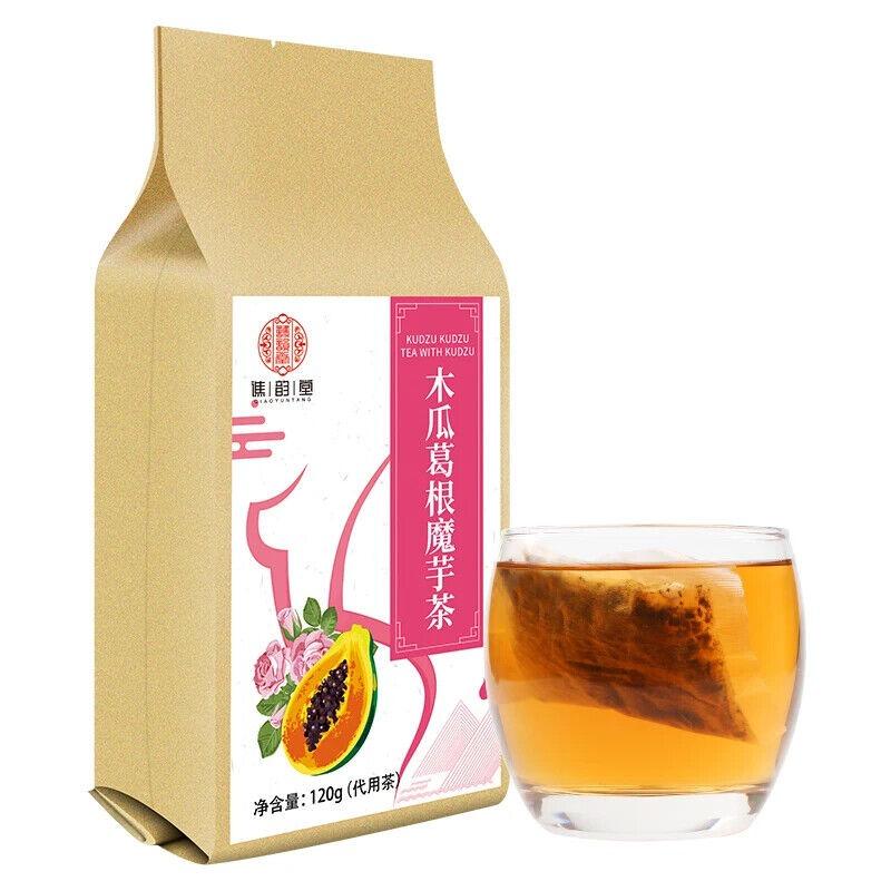 Papaya Pueraria Root Konjac Tea Healthy Herb Tea Bag 120g