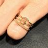 Copper Retro Chic Ring For Women Adjustable Size Unique Geometric Statement Fashion