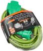 TRUSCO Triple Pokkin Extension Cord, 10m, Extra Thick Soft Wire, Green (TTP-10E-GN)