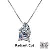 2023 Popular Fine Jewellery Wedding Pendant Heart Cut Emerald Cut 2ct Moissanite Diamond S925 Sterling Silver Necklace