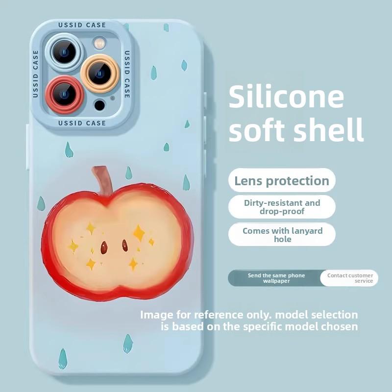 Red Apple iPhone 16 Pro Max Phone Case 17 Pro Full Coverage 17 Air Silicone 16 Shockproof 17 Soft Case TPU
