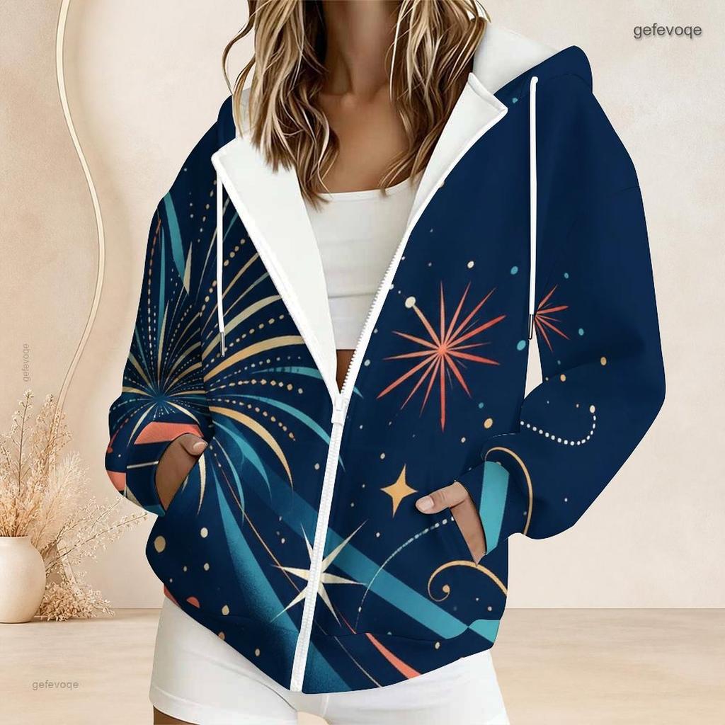 Women Plus Size Zip Up Hoodie Long Sleeve Loose Soft Casual Hooded Sweatshirt