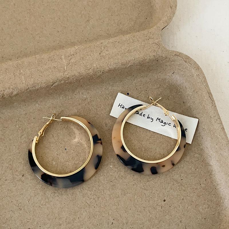 Cercei Metal Rășină Carapace de Țestoasă Femei Exagerat Nișă Personalitate Simplu Versatil Temperament Modă Trend Cercei