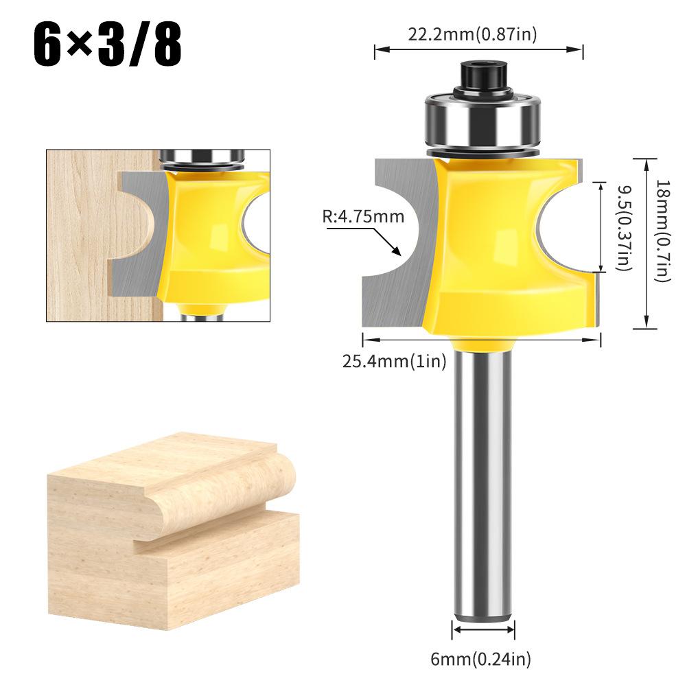 Bearing Angle Edge Beading Knife Cabinet Line Knife Ball Milling Cutter Wooden Stick Milling Cutter Positive Semicircular Knife Engraving Machine