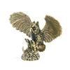 Vintage Solid Brass Owl Figurine Miniature Tea Pet Arts Crafts Desktop Small Ornament Animal Home Desk Decoration Accessories