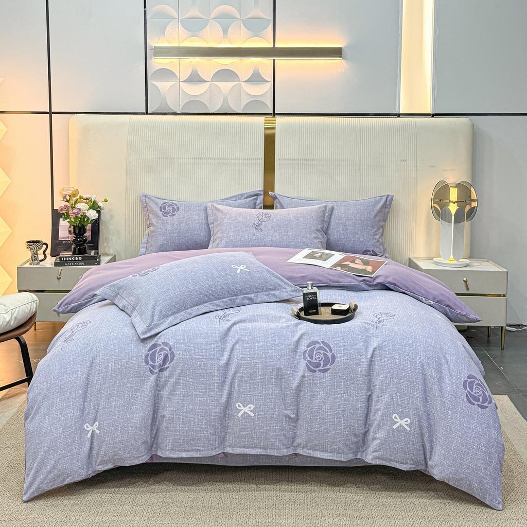 Luxury Thick 100% Cotton Printed Bedding Sets Super Soft Brushed Skin Friendly Duvet Cover Set Autumn and Winter Bed Linens