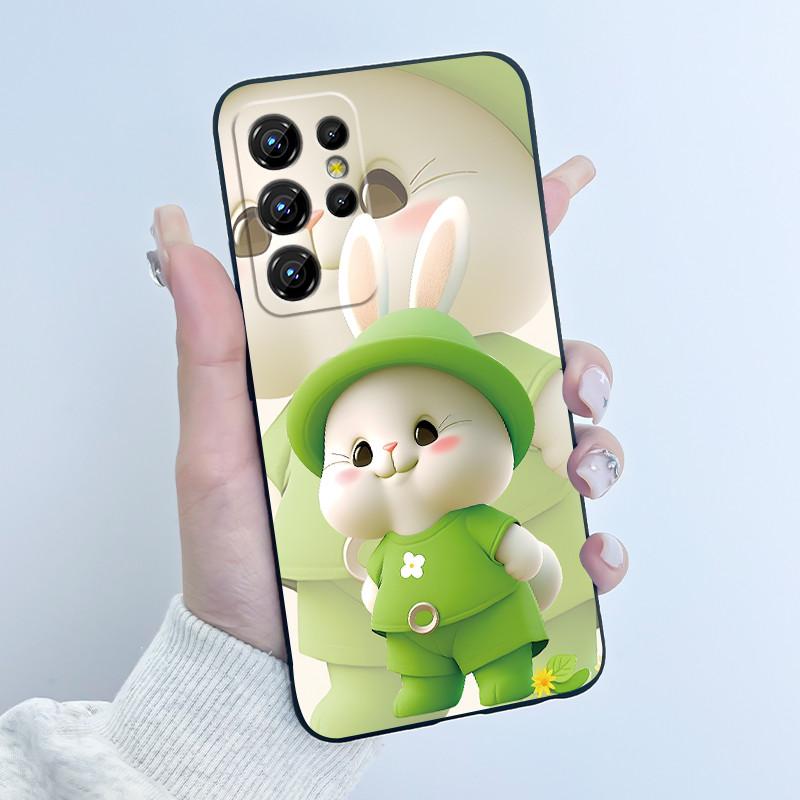 For Oukitel C1 Case Oukitel C1 Pro Cover Luxury Cute Love Rabbit Funny Pattern Black TPU Soft Silicone Protective Phone Case