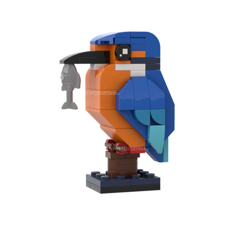 MOC Animal Bird Raven Kingfisher Feral Pigeon Model Building Blocks Set Robin Eagle Assembly Bricks Toys Birthday Xmas Gifts