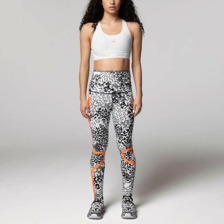 Adidas X Stella McCartney Leopard Print Yoga Fitness Leggings Damen Leggings Schwarz Weiß FU0709