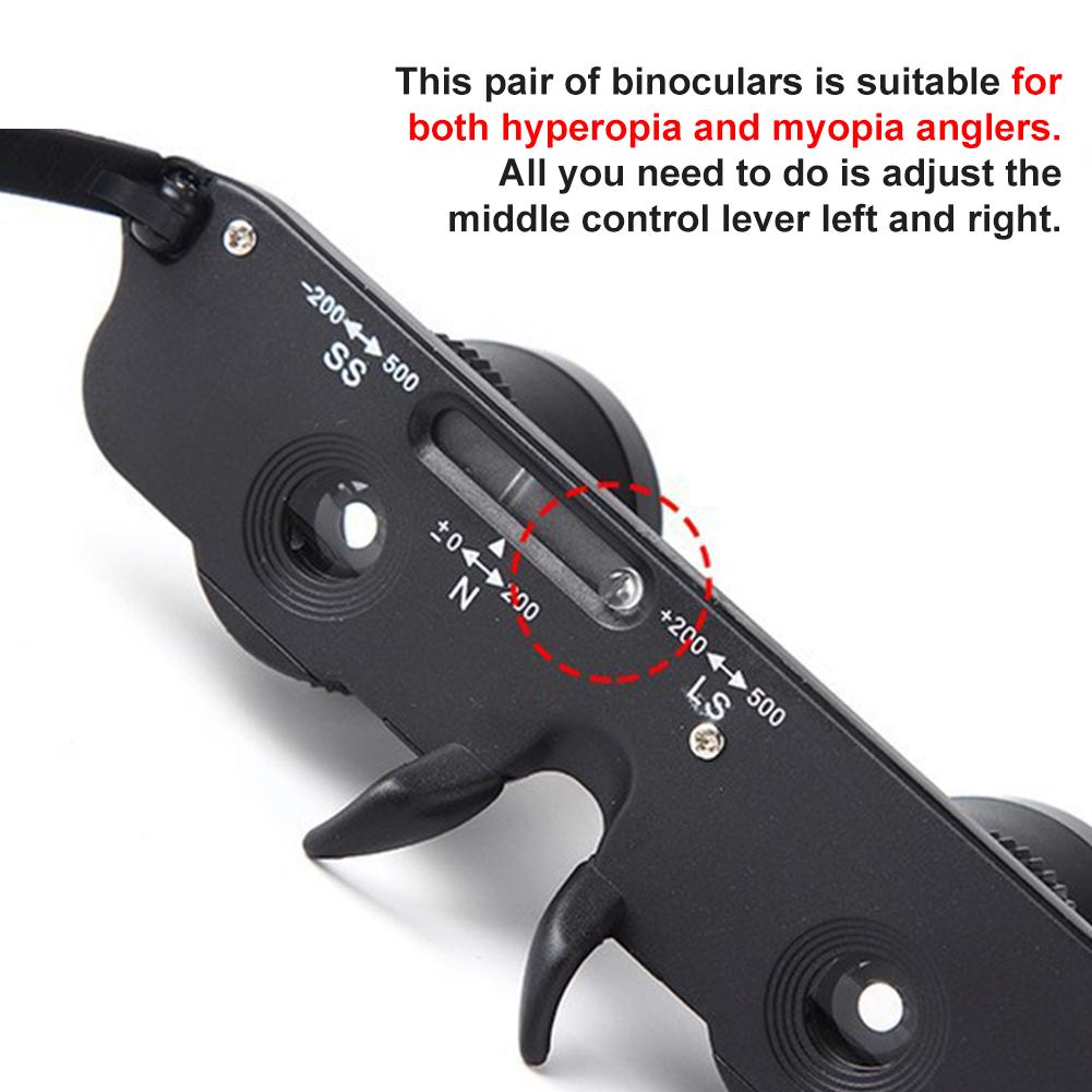 1Pc Fishing Binoculars Magnifying Head Multifunctional Glasses Eyeglasses HD Portable Telescope for Outdoor Bird Watching Sports