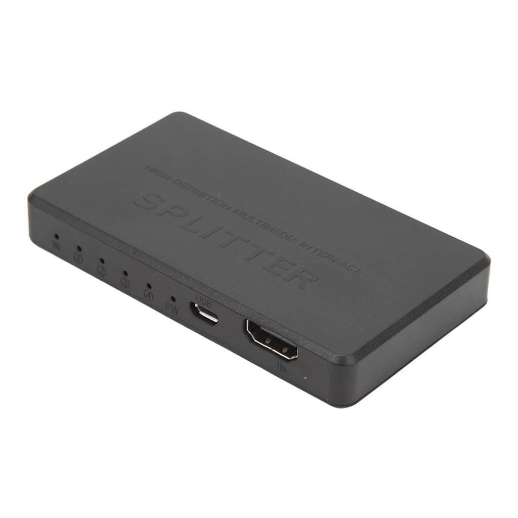 Video Splitter 1 In 4 Out 4K 1080P Supported Plug and Play Anti Interference HD Splitter for Desktop Computer