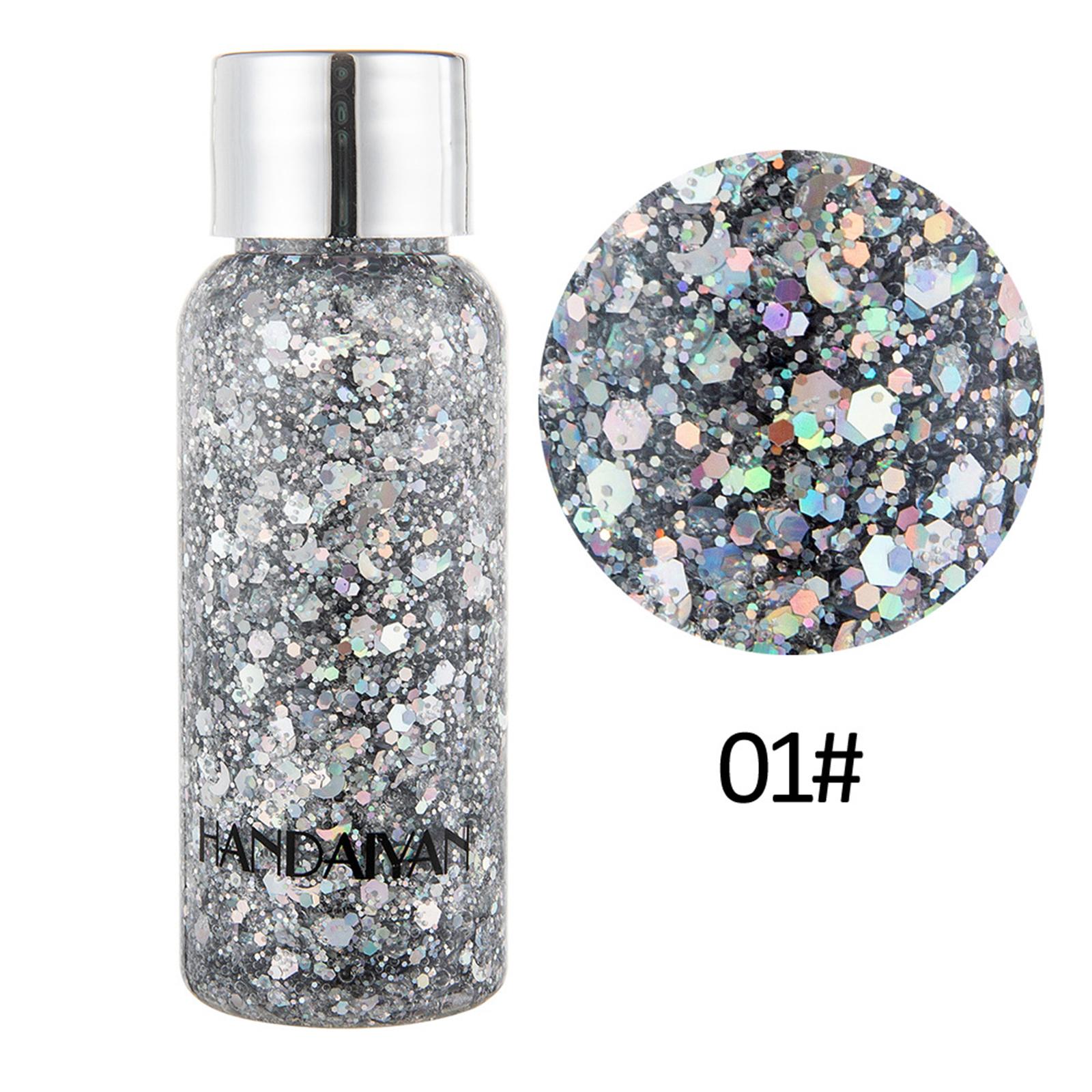 

Eye Glitter Nail Hair Body Face Glitter Gel Sequins Art Flash Heart Loose Sequins Multi-functional Makeup Decor Party Festival