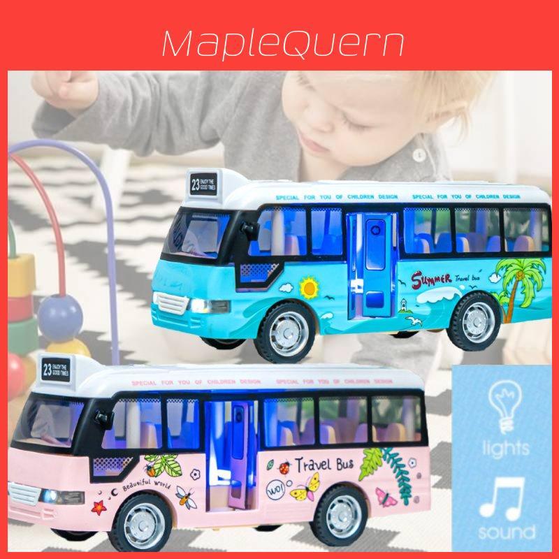 Vibrant Plastic Inertia Bus Toy With Flashing Lights And Music For Boys And Girls
