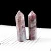 Beautifully Authentic Pink Tourmaline Tower Quartz Crystal Point Wand For Reiki Healing