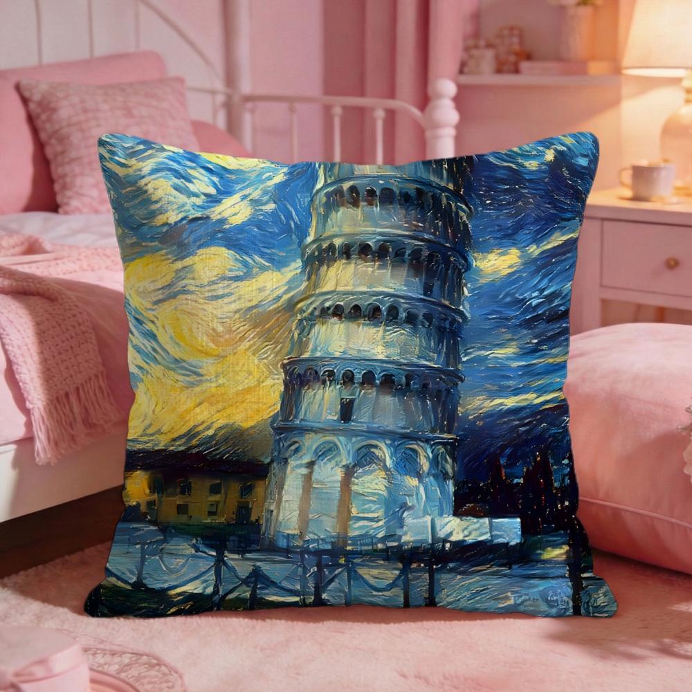 Vincent Van Gogh Art Paintings Cushion Cover Premium Comfort Reversible Pillow CoveTwo In One Design For Any Room  Car Interior