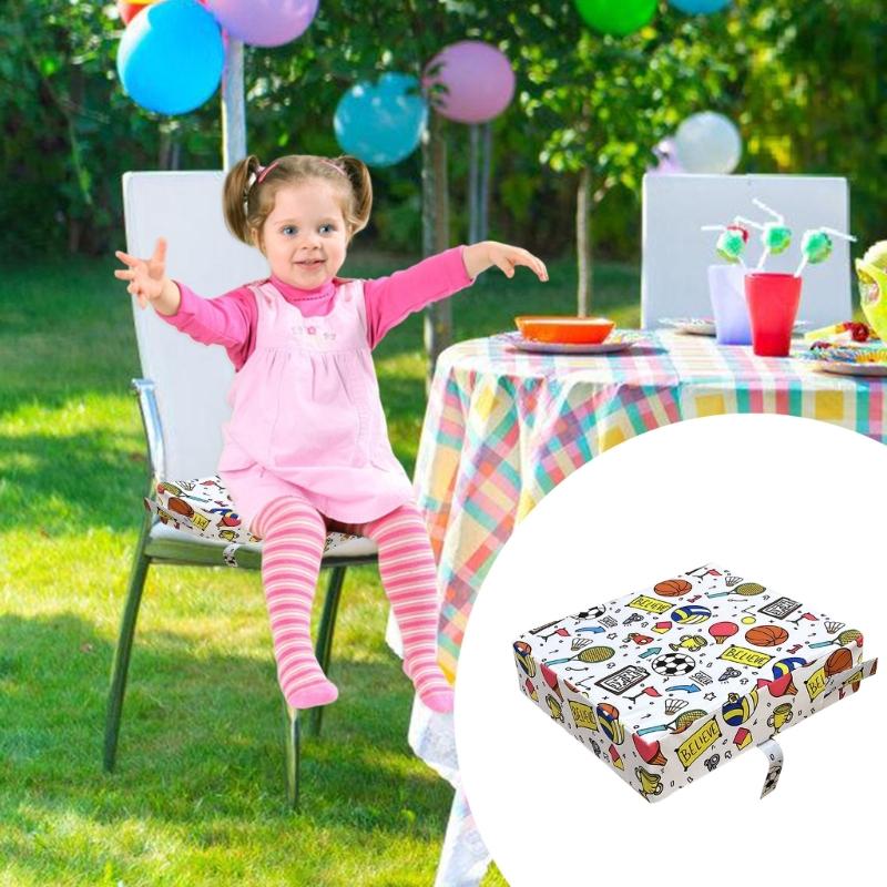 Quadratische Sitzerhöhungen Esszimmerstuhl Waschbare Dicke Erhöhende Kissen für Kinder Baby Kleinkind Hochstuhlauflage
