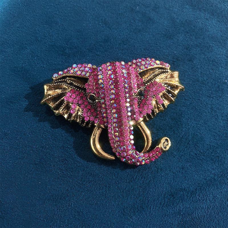 Винтажные женские мужские изысканные роскошные хрустальные значки-броши в виде слона, модный дизайн, нежные животные, блестящие бутик-броши, подарок