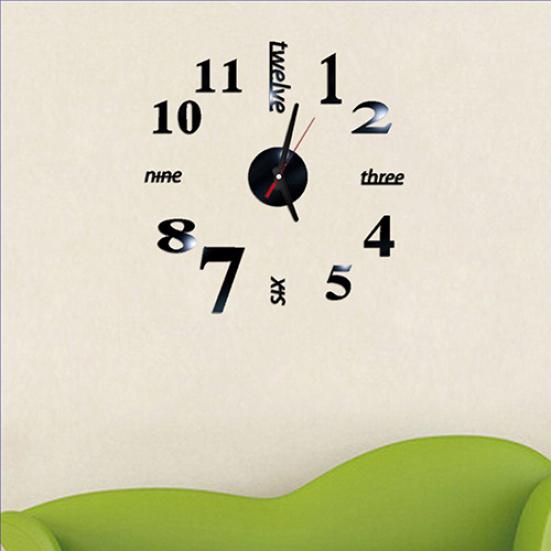 Fashion DIY Analog Wall Clock Sticker Art Design Office Living Room Decoration