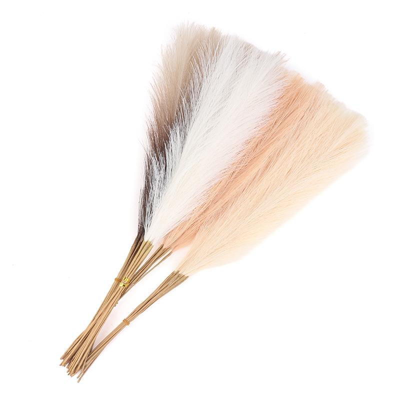 10 Units/Lot 55Cm Cute Decoration Fake Flower Reed Plant Simulated Artificial Pampas Christmas Wedding Party Fluffy Reed Grass