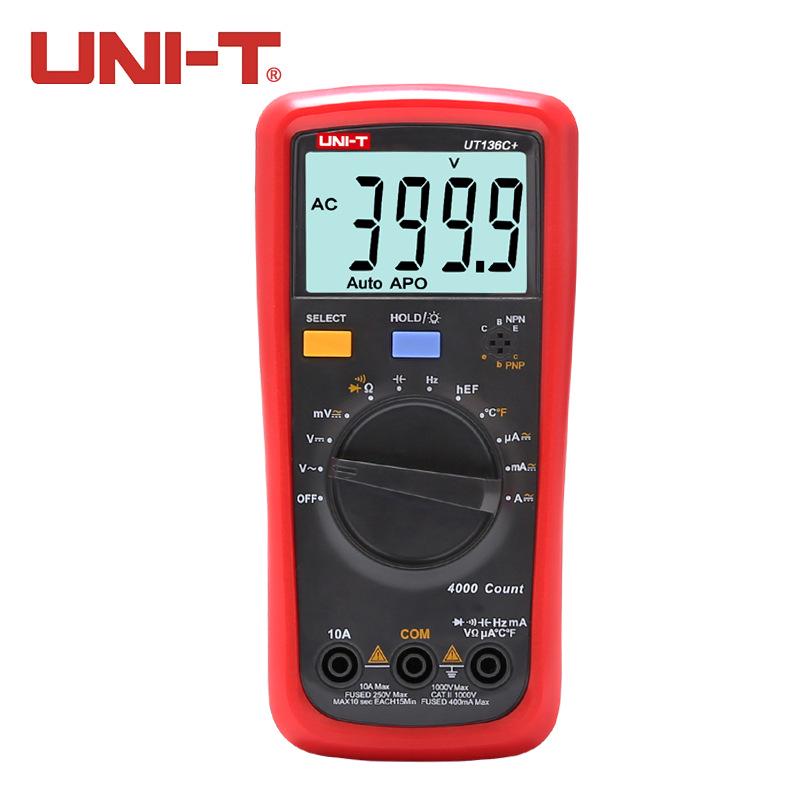 

Uni-T UT136B+ & UT136C+ Auto-Ranging Burn-Proof Digital Multimeters UT136B+