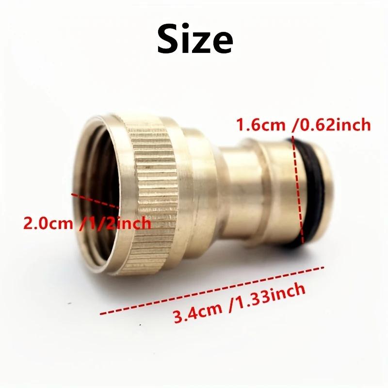

1/2 & 3/4 Female Thread Garden Hose Adapter - Brass Quick Connect Water Tap Fitting for Irrigation Systems