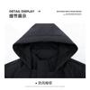 Winter Solid Color Hooded Men's Cotton Jacket New Thick Warm Detachable Hat Cotton Jacket Versatile