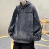 2023 Retro Washed Denim Hoodie Jacket - Unisex High Street Style