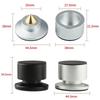 ABUL-4er-Set Füße Lautsprecher Spikes Fußpolster KTV Bühnenlautsprecher Aluminium Isolation HIFI Ständer Schwarz