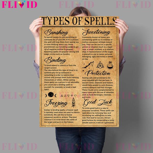 Tree Magic Gardening Witches and Witchcraft Basic Plant Retro Decorative Painting Wall Art Canvas Printmaking