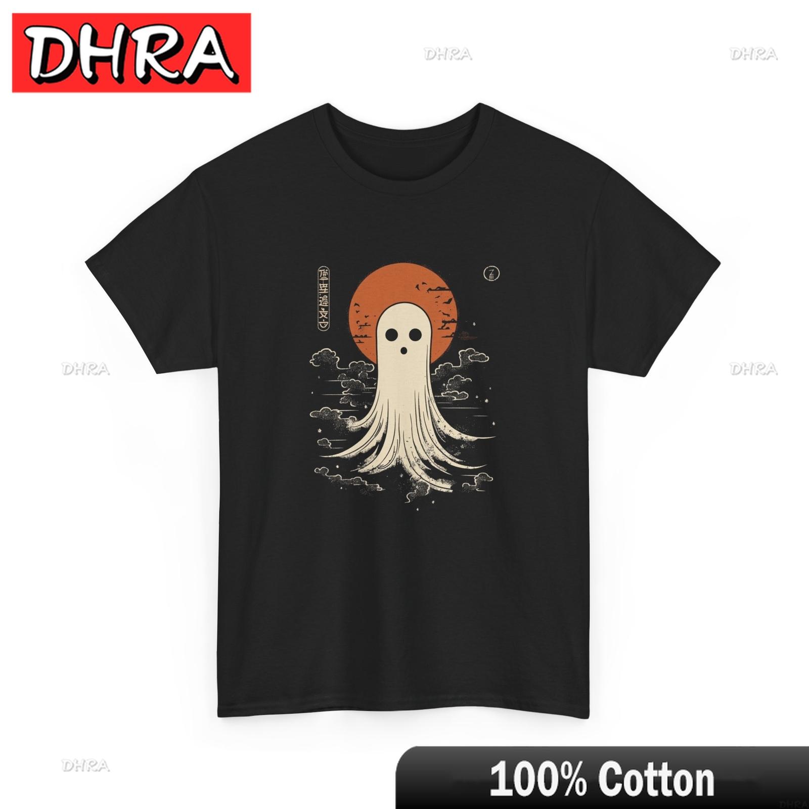 Japanese Spooky Ghost TShirt Japanese Flag Retro Tee Nihon Style Shirt Retro Tshirts Streetwear Aesthetic Creative Tee TShirt S