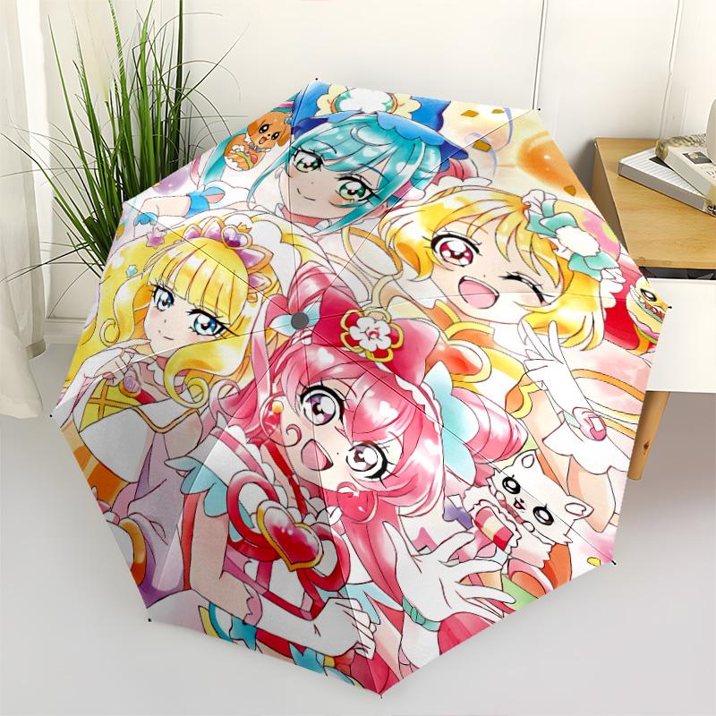 1 PC Automatic Folding Umbrella - Wonderfulprecurwinx Club Pattern Portable Foldable Design With 8 Ribs Christmas Birthday Gifts