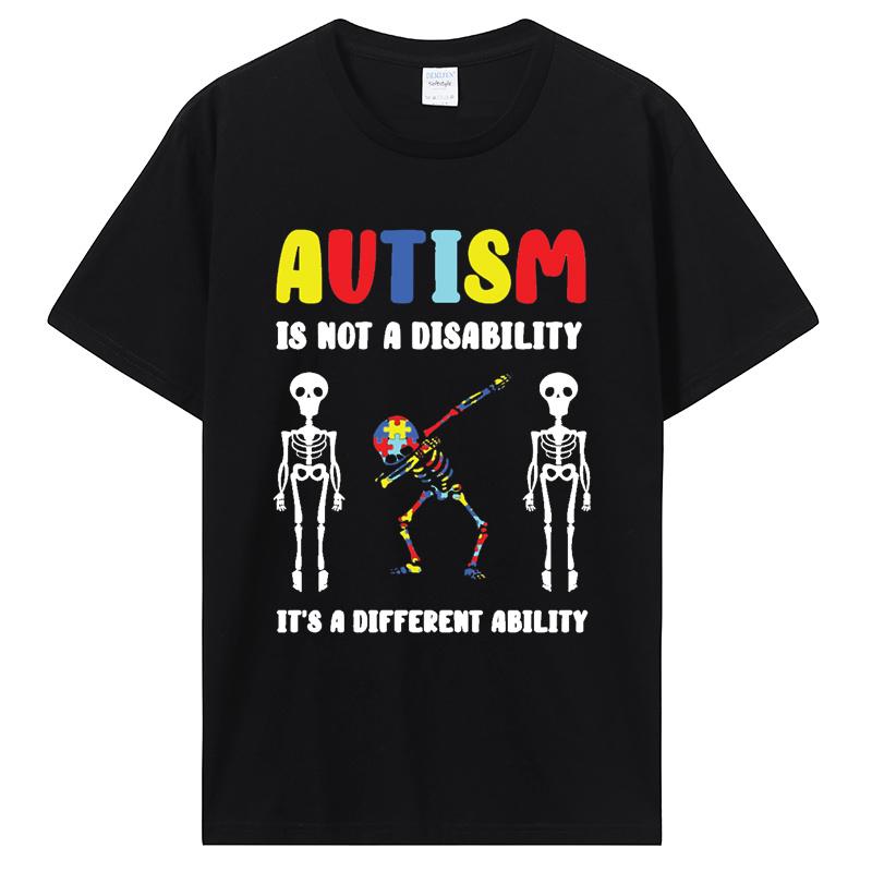 Autismus To Není Postižení Vtipná Kostra Povědomí o Autismus Tričko Estetické Neurodivergentní Tričko Top pro Sociálního Pracovníka