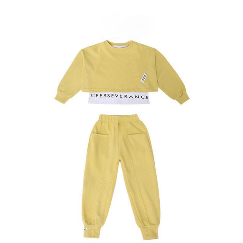 Mädchen Kleidung Mode 2-teiliges Set für Kleinkinder Sporttops + Hosenanzug Lässiges Outfit für Frühling Herbst Kleidung