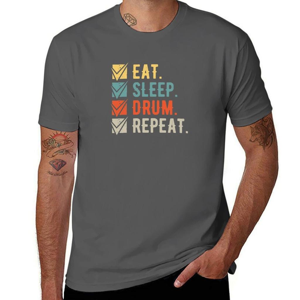 Funny Drummer TShirt black cotton tshirt plain for man package t shirt man plain TShirt