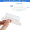 File Folder Tabs, Ertable Plastic Tabs Hanging Folder Tabs,100 Pcs Hanging File Folder Tabs with 200Pcs Erts for Hanging Folders (Clear)