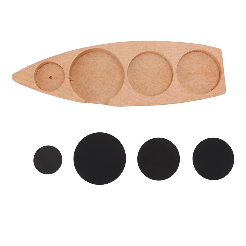Wooden Coffee Tamper Holder Coffee Tamper Mat Stand Coffee Maker Support Storage Base Beech Small for 51mm 2.0in 53mm