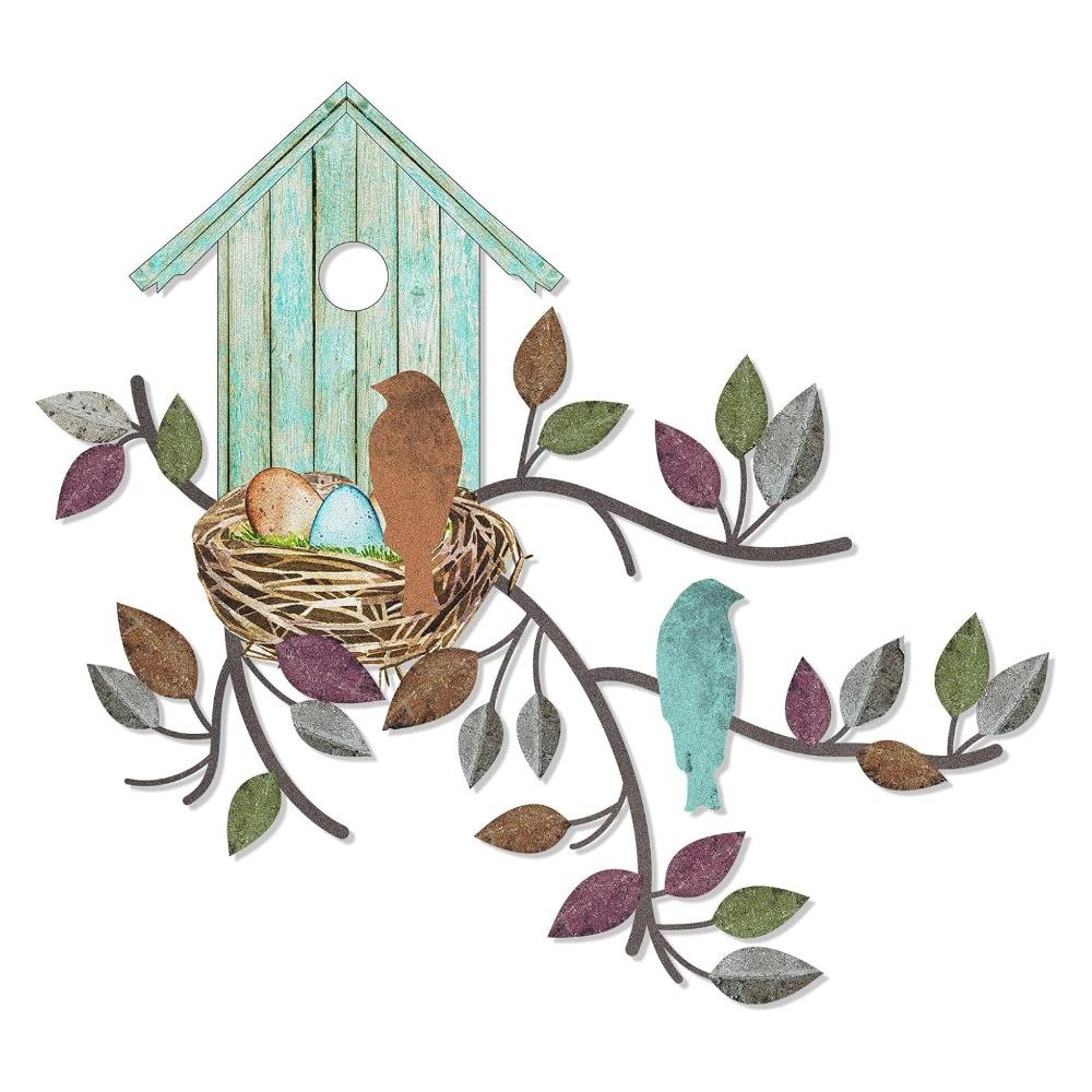 Rustic Design Metal Wall Decor Outdoor Art Tree Leaf Wall Decor Hanging Metal Tree Living Room