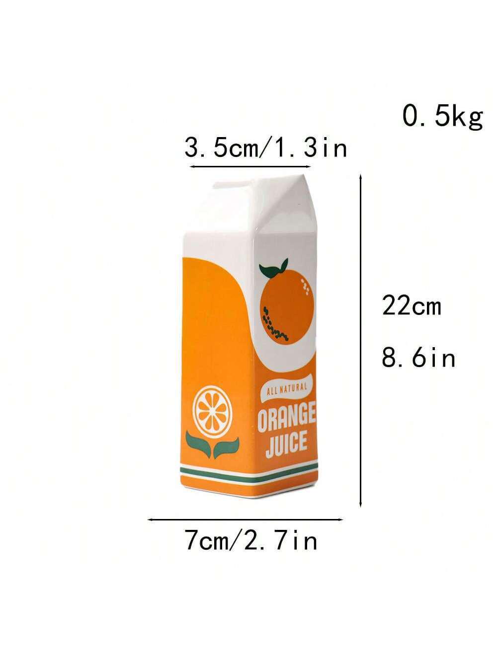 

Orange Blossom Ceramic Vase – Artistic Home Decor Ornament for TV Cabinet or Desktop 22x7
