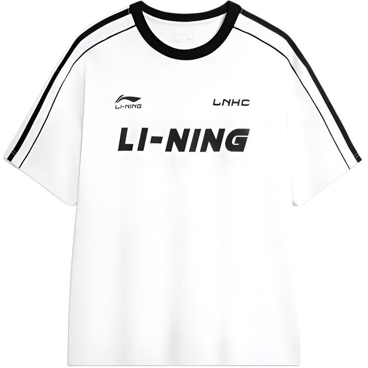 Li Ning Letter Loose Comfortable Casual Short Sleeve T-Shirt Unisex Tops White AHSU657-1(TEAM702-3.4.15)