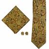 Paisley Waist Flower Men's Tie, Pocket Square, and Cufflinks Set - 2025 Edition