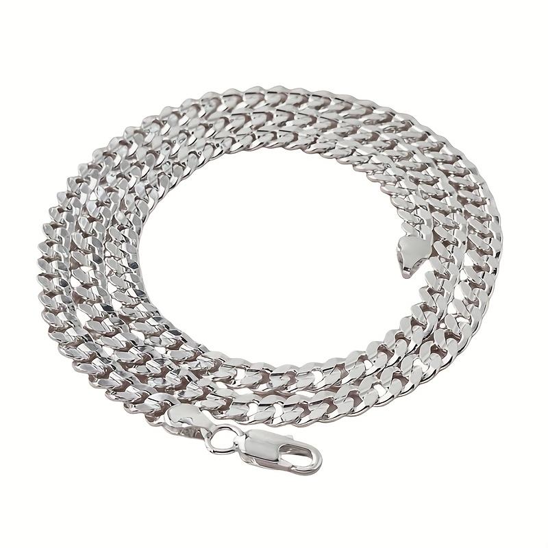 Luxury designer   Copper trend 7mm Cuban Chain Necklace for women men Concave Sideways Wedding accessories Jewelry