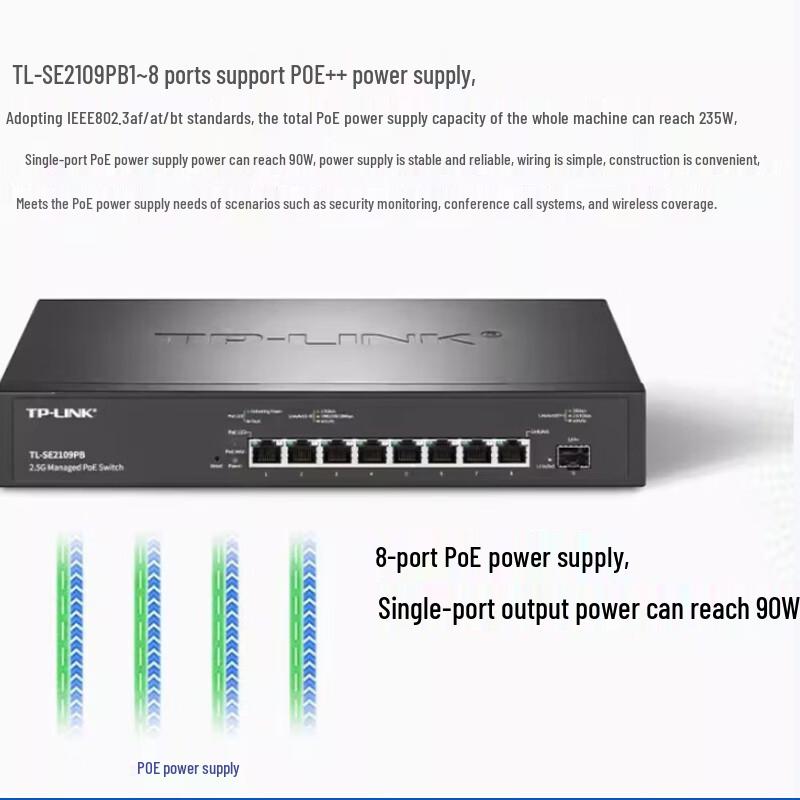 TP-LINK TL-SE2109PB 2.5G Cloud Managed PoE Switch