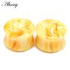 Alisouy 2PCS Einzigartige Harz Frauen Männer Ohr Stecker Flesh Tunnel Runde Sattel Ohr Keil Gauge Expander Piercing Körper Schmuck