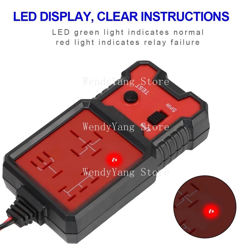 12V Auto Relais Tester Batterieprüfer Automobil Elektronischer Relais Tester LED Kontrollleuchte Spannungsprüfer Universal