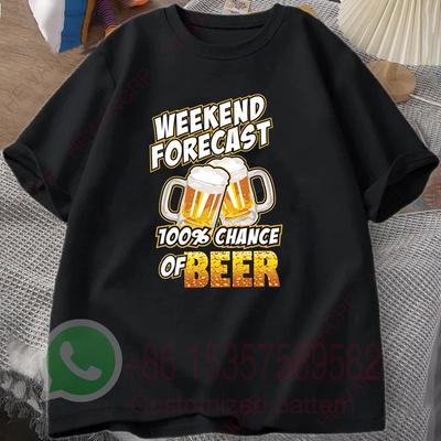 Weekend Forecast Mens Tshirt Summer Tracksiut Roundneck Pullovers Shortsleeved Harajuku Cotton Sweatshirt Casual Streetwear