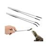 Stainless Steel Aquarium Feeding Tweezers Rubber Head 27CM Aqaurium Clip Tools Non-slip Extended Length Reptile Feeding Tongs